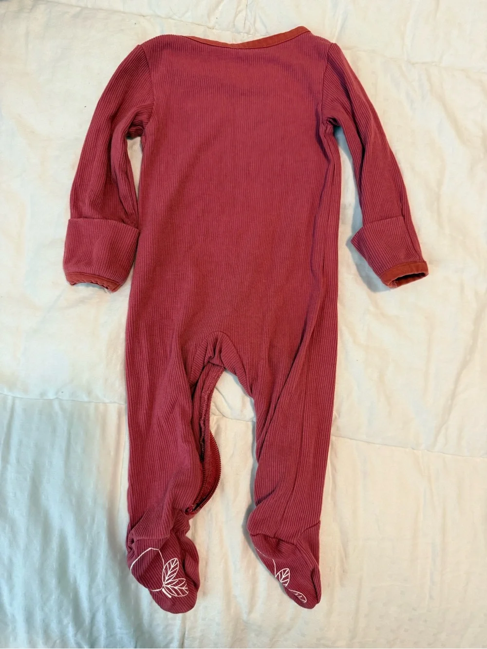 Lemon & Loom Footed One-Piece in Dusty Rose